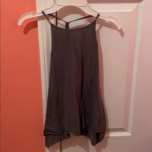 Hollister Gray Halter Open Back Tank